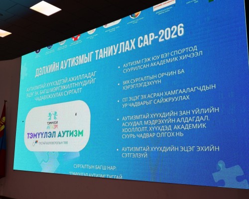 АУТИЗМЫГ ТАНИУЛАХ САРЫН АЯНЫ ХҮРЭЭНД БАГШ, ЭЦЭГ, ЭХ, АСРАН ХАМГААЛАГЧДЫГ ЧАДАВХЖУУЛАХ СУРГАЛТ ЗОХИОН БАЙГУУЛАГДЛАА.